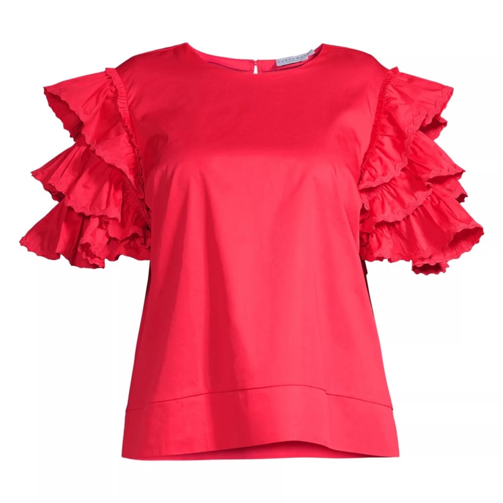 NWT Harshman Juliette Blouse in Coral